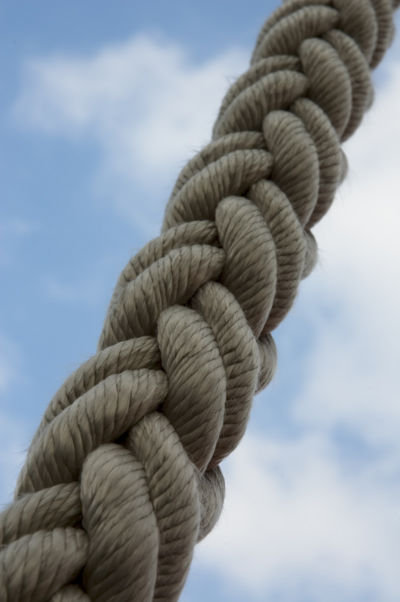 Braided rope up into the sky